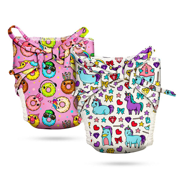 CLOTH NAPPY PACK OF 2 (DONUT & UNICORN)