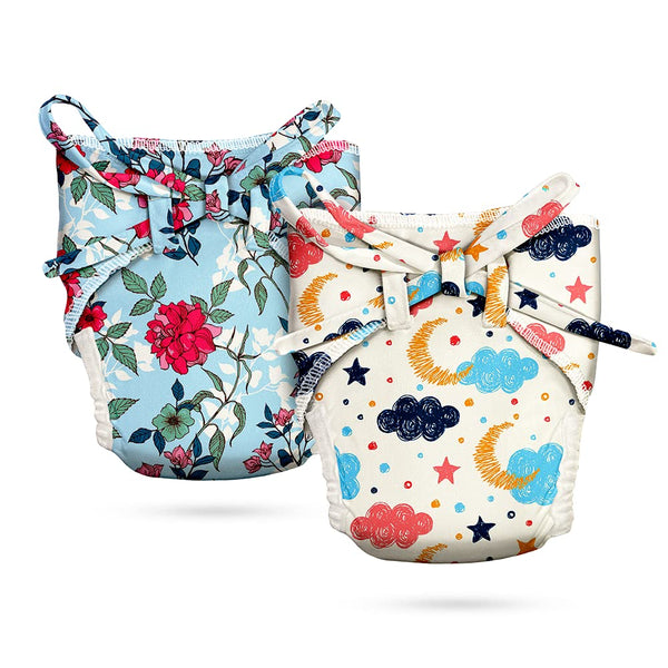 CLOTH NAPPY PACK OF 2 (CLOUD & FLOWER)